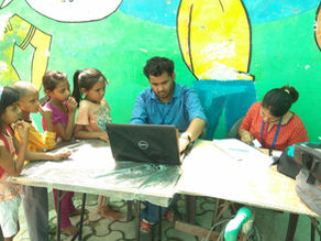 Interns collaborating